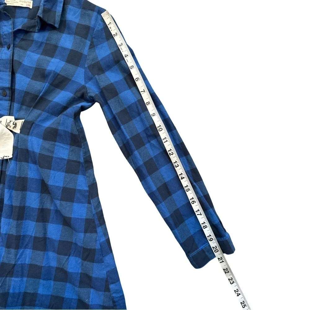 Zara Girls Blue Plaid Shirt Dress 11/12 | Let’s Dance Tie Fall Flannel Look‎